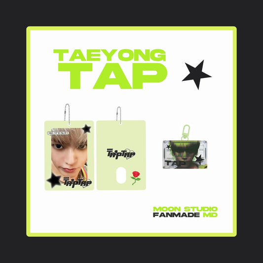 TAEYONG TAP FANMADE MD 1ST ⭐️🖤 acrylic photocard holder & keychain